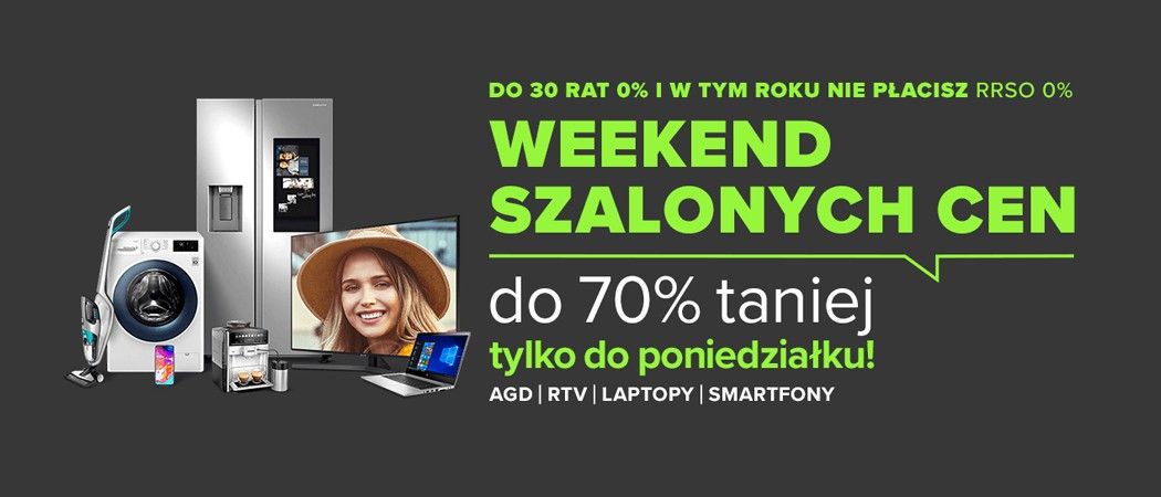 Promocja WEEKEND SZALONYCH CEN w Neonet - kup wybrane AGD taniej z kodem rabatowym!