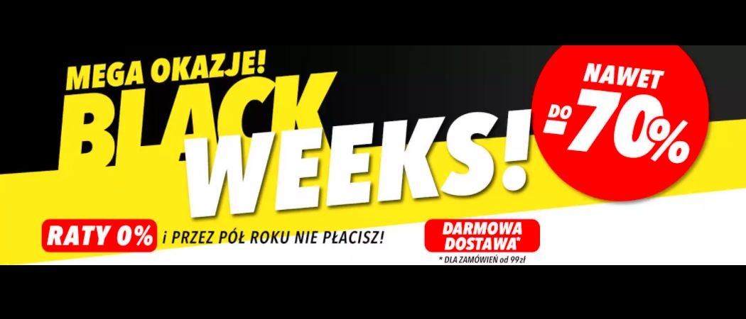 Promocja BLACK WEEKS w Media Expert - kup wybrane AGD nawet do 70% taniej!