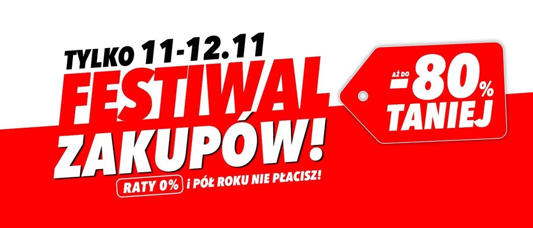 Promocja FESTIWAL ZAKUP&Oacute;W w Media Expert - kup wybrane AGD nawet od 80% taniej!