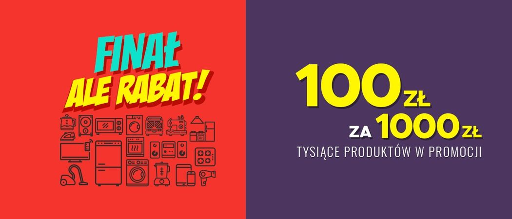 Promocja ALE RABAT w Neo24 - kup wybrane AGD i zyskaj 100 zł rabatu za każde wydane 100 zł!