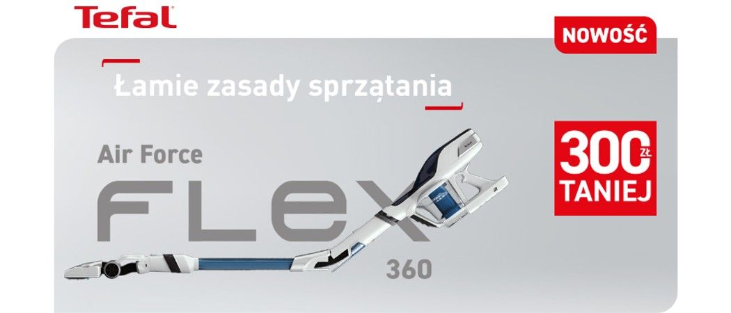 Promocja TEFAL w RTV EURO AGD - kup wybrany odkurzacz TEFAL i zyskaj do 300 zł rabatu!