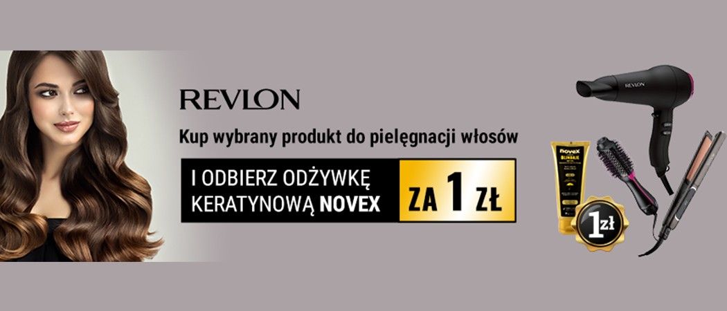 Kup suszarkę do włos&oacute;w lub prostownicę REVLON i zyskaj odżywkę za 1 zł w promocji RTV EURO AGD!