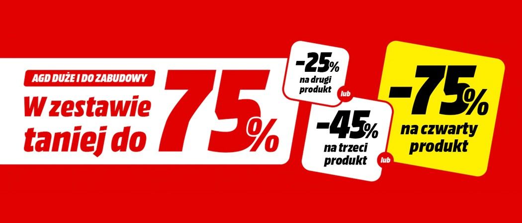 Promocja W ZESTAWIE TANIEJ w Media Markt - kup taniej wybrany zestaw AGD lub AGD do zabudowy!