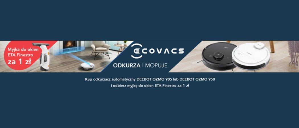 Promocja Neo24 na odkurzacze automatyczne - kup wybrany odkurzacz i odbierz myjkę do okien za 1 zł!