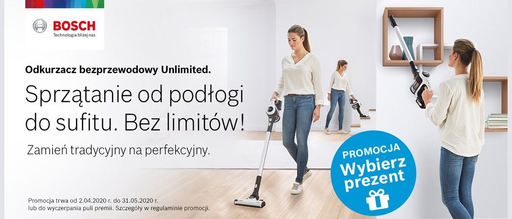 Promocja na odkurzacze BOSCH - kup wybrany odkurzacz i odbierz blender lub akumulator w prezencie!