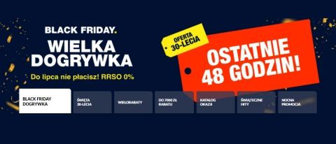 Promocja BLACK FRIDAY WIELKA DOGRYWKA w RTV EURO AGD