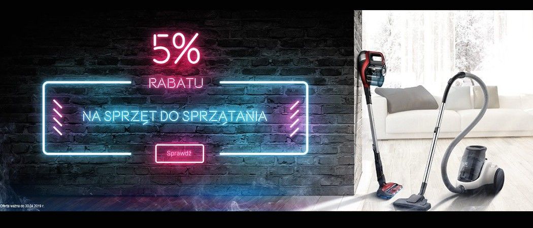 Promocja na sprzęt do sprzątania w Redcoon - kup wybrany odkurzacz z rabatem do 5%!