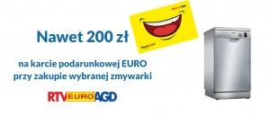 Promocja na zmywarki w RTV EURO AGD