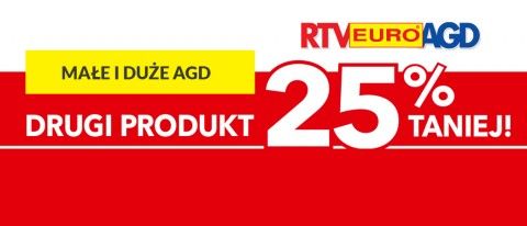 Drugi sprzęt AGD 25% taniej w RTV EURO AGD