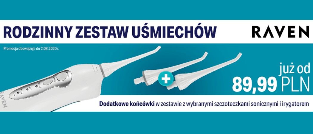 Promocja RAVEN w RTV EURO AGD - kup wybraną szczoteczkę i zyskaj dwie końc&oacute;wki w prezencie!