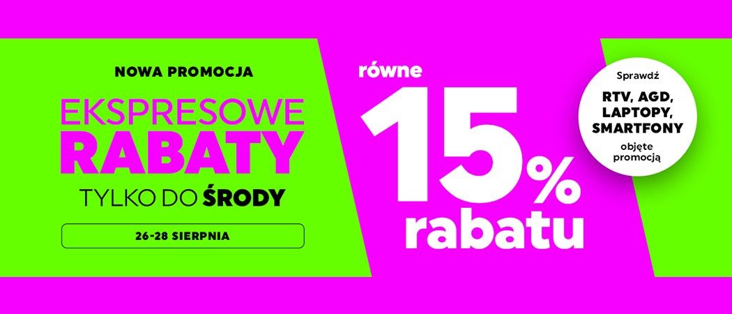Promocja "Ekspresowe rabaty" w Neonet - kup wybrany sprzęt i zyskaj dodatkową zniżkę!
