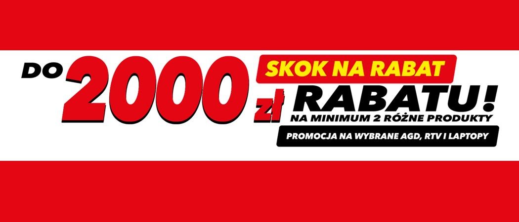 Promocja "Skok na rabat" w RTV EURO AGD - kup promocyjne sprzęty nawet do 2000 zł taniej!