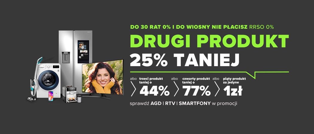 Promocja DRUGI PRODUKT 25% TANIEJ w Neonet - kup wybrane AGD i zyskaj rabat ne jeden ze sprzęt&oacute;w!