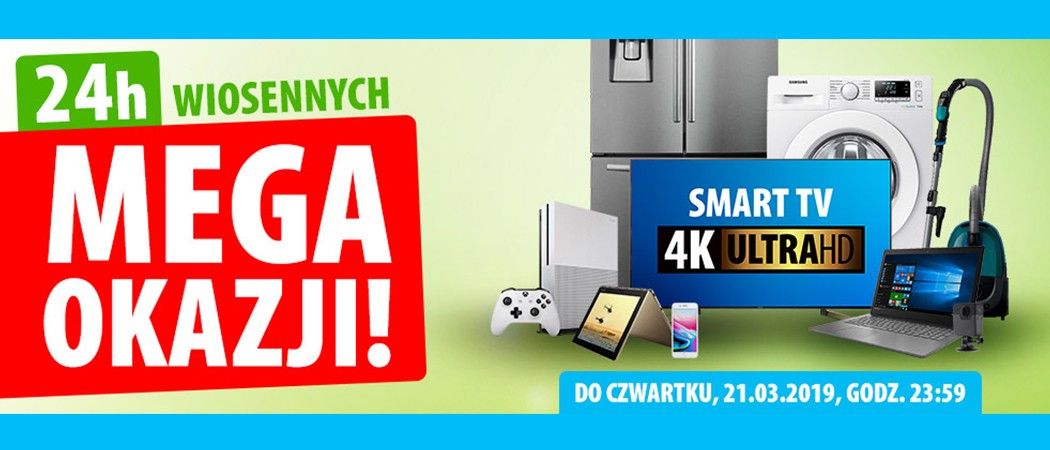 Kup promocyjny sprzęt AGD z dodatkowa zniżką w promocji "24h wiosennych mega okazji!" w Media Expert!
