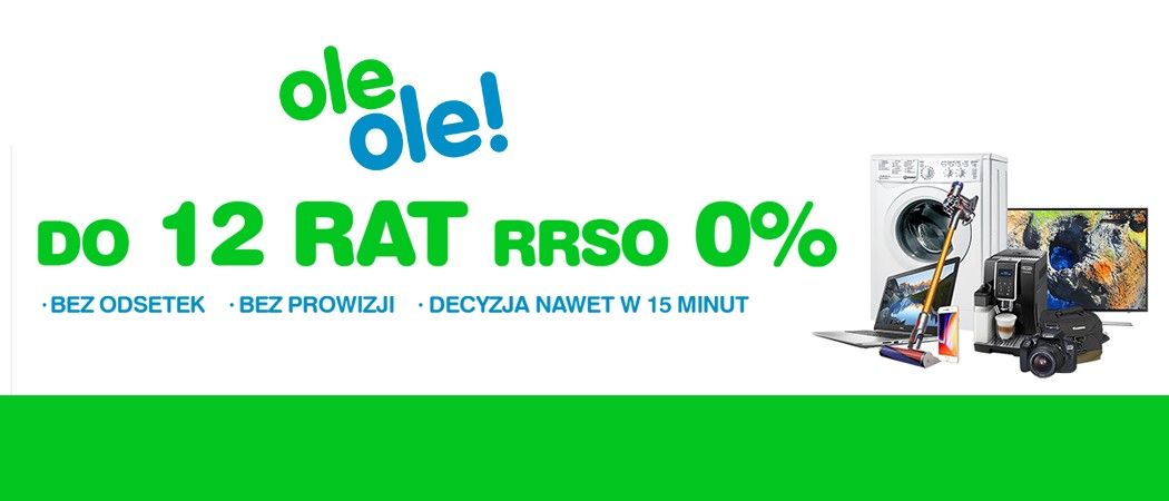 Promocja ratalna na sprzęt AGD w Ole Ole - rozł&oacute;ż zakupy nawet na 12 rat 0%!