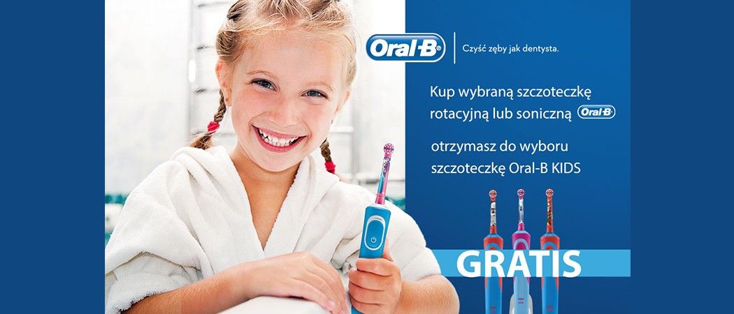Promocja ORAL-B w Media Expert - kup promocyjną szczoteczkę ORAL-B i odbierz gratis szczoteczkę ORAL-B KIDS!