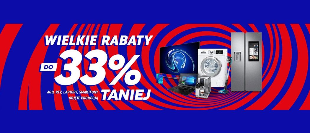Kup wybrany sprzęt AGD do 33% taniej w promocji "Wielkie rabaty" w Neonet!