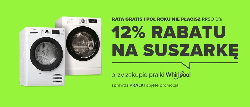 Promocja WHIRLPOOL w Neonet - kup wybraną suszarkę taniej z kodem rabatowym!