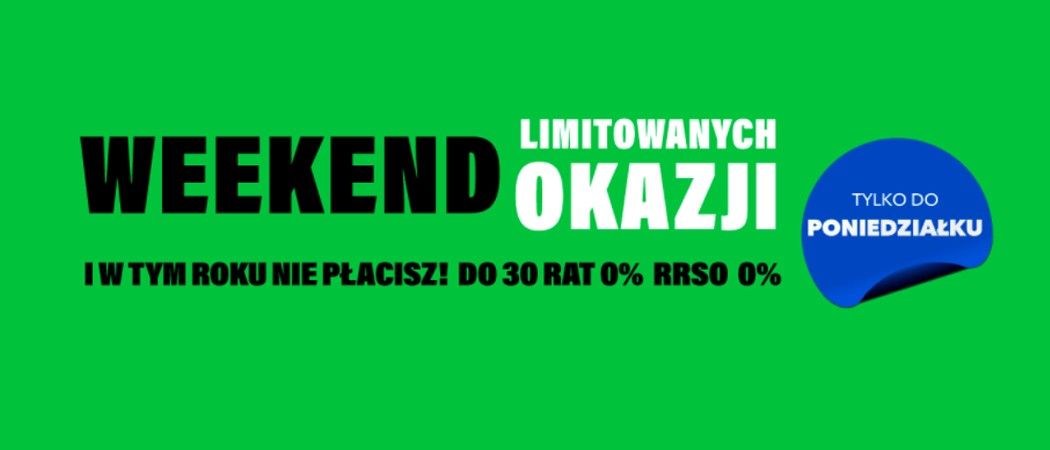Promocja WEEKEND LIMITOWANYCH OKAZJI w RTV EURO AGD - kup wybrane AGD taniej z kodem rabatowym!