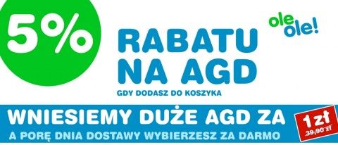 Rabat na AGD w Ole Ole