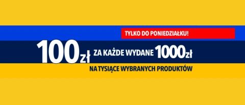 Promocja 100 ZŁ ZA 1000 ZŁ w RTV EURO AGD