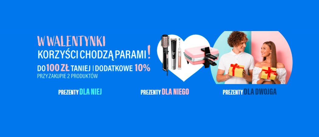 Promocja W WALENTYNKI KORZYŚCI CHODZĄ PARAMI w RTV EURO AGD - kup jeszcze taniej wybrane małe AGD!