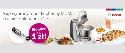 Promocja na roboty kuchenne BOSCH w RTV EURO AGD