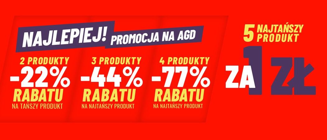 Promocja Neo24 na AGD - kup wybrane AGD i zyskaj rabat na jeden ze sprzęt&oacute;w lub piąte AGD za 1 zł!