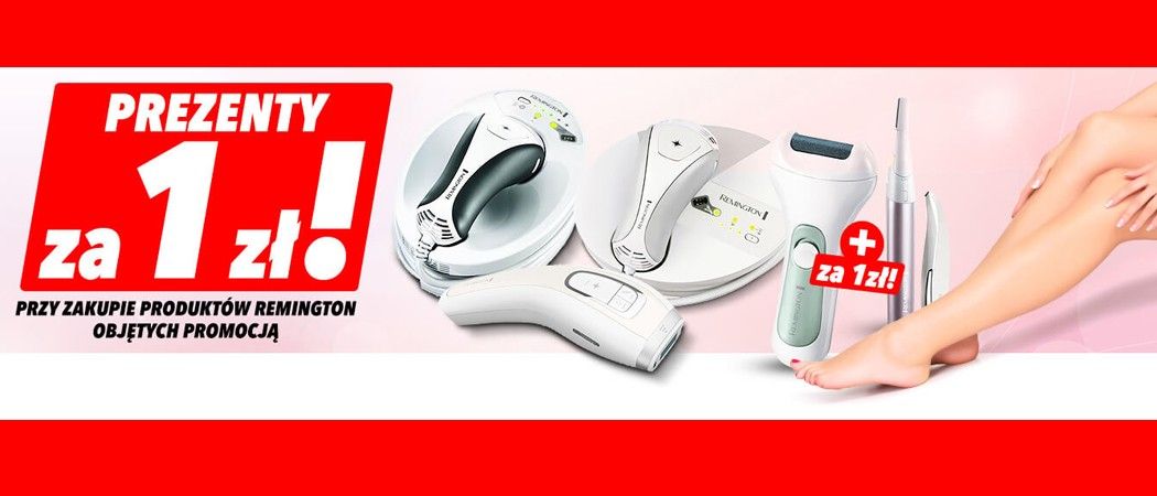 Promocja REMINGTON w Media Expert - kup wybrany depilator i odbierz pilnik elektryczny oraz zestaw do depilacji brwi za 1 zł!