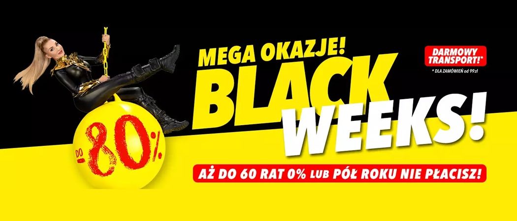 Promocja MEGA OKAZJE BLACK WEEKS w Media Expert - kup jeszcze taniej promocyjne AGD!