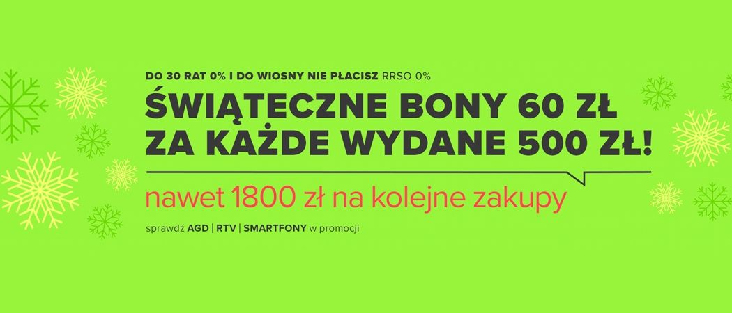 Promocja ŚWIĄTECZNE BONY w Neonet - kup wybrane AGD i zyskaj nawet do 1800 zł rabatu na kolejne zakupy!