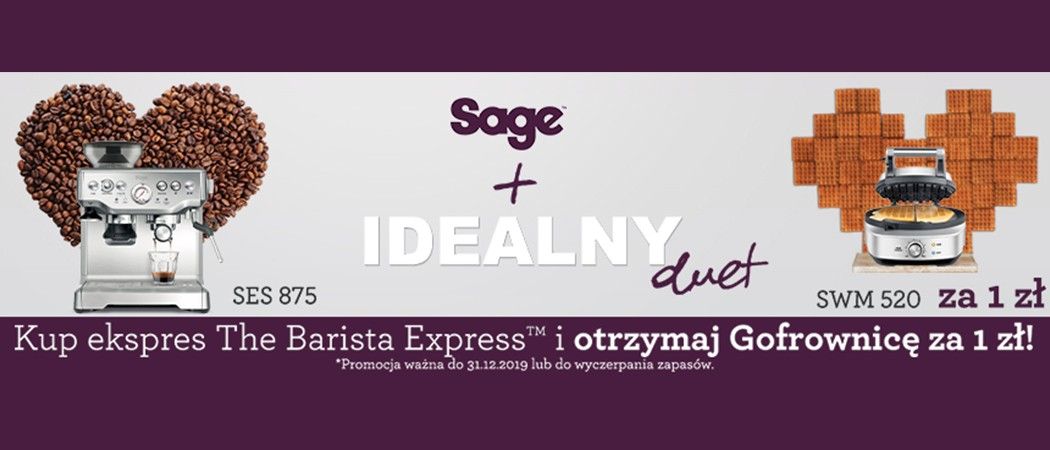 Kup wybrany ekspres do kawy SAGE i odbierz gofrownicę w prezencie w promocji RTV EURO AGD!
