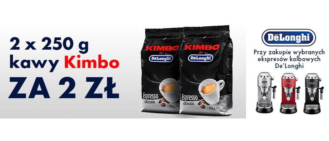 Promocja DeLonghi w RTV EURO AGD - kup ekspres i odbierz kawę za 2 zł!