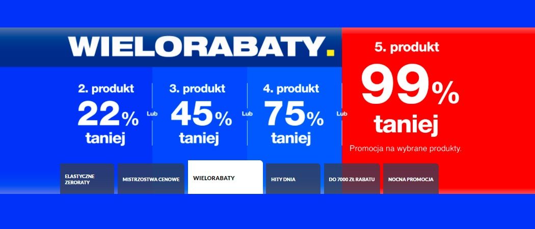 Promocja WIELORABATY w RTV EURO AGD - kup wybrane AGD i zyskaj rabat na jeden ze sprzęt&oacute;w!