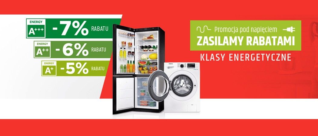 Promocja ZASILAMY RABATAMI w Neo24 - kup wybrane AGD i zyskaj rabat za klasę energetyczną!