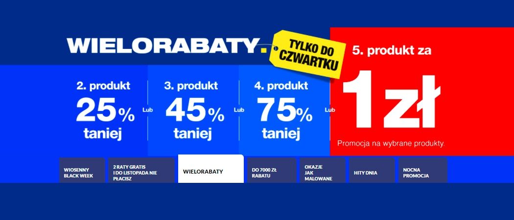 Promocja WIELORABATY w RTV EURO AGD - kup wybrane AGD i zyskaj rabat na jeden ze sprzęt&oacute;w!