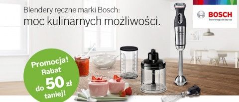 Promocja na blendery BOSCH w NEONET - kupon na 50 zł zniżki!
