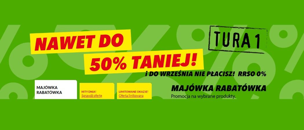 Promocja MAJ&Oacute;WKA RABAT&Oacute;WKA w RTV EURO AGD - kup jeszcze taniej wybrane AGD!