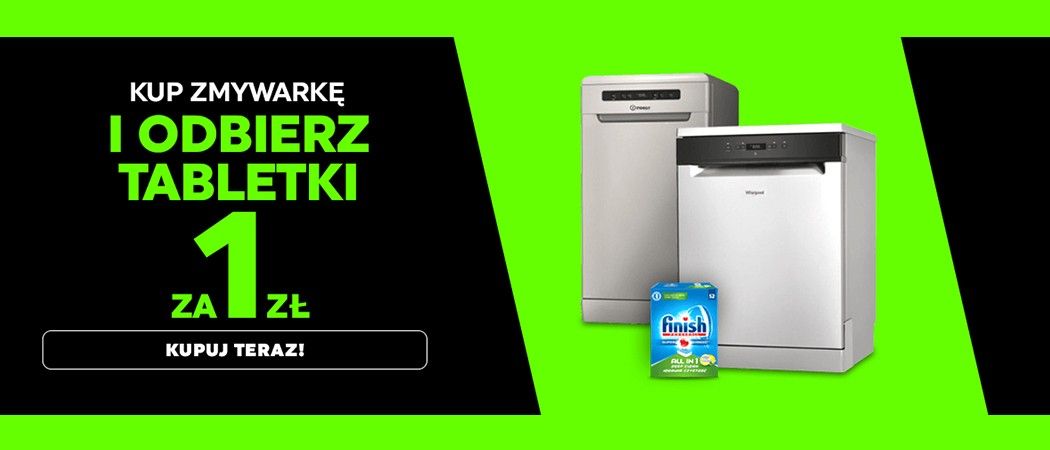 Promocja na zmywarki w Neonet - kup wybraną zmywarkę i zyskaj tabletki za 1 zł!