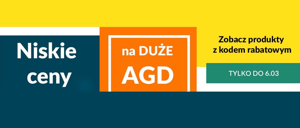 Promocja "Niskie ceny na duże AGD" w RTV EURO AGD - kup sprzęt AGD z dodatkową zniżką!