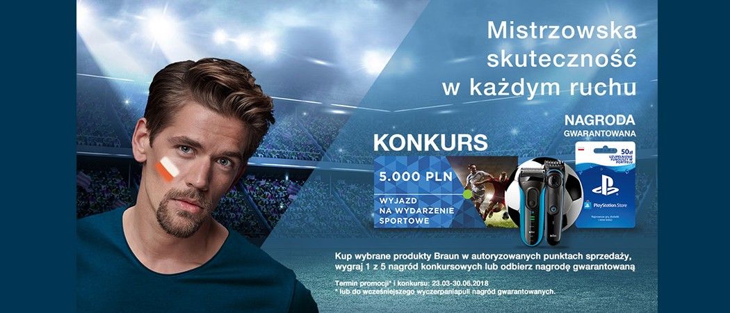 Promocja na golarki BRAUN - odbierz kartę do PS Store w prezencie lub wygraj 5000 zł!