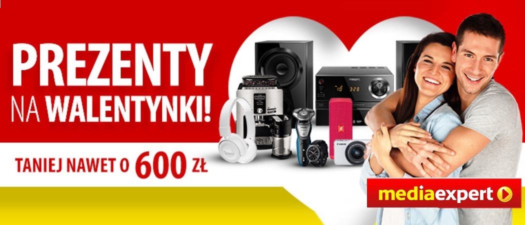 Promocja AGD w Media Expert Przeceny na prezenty na Walentynki - nawet 600 złotych taniej AGD! Przeceny na prezenty na Walentynki - nawet 600 złotych taniej AGD!