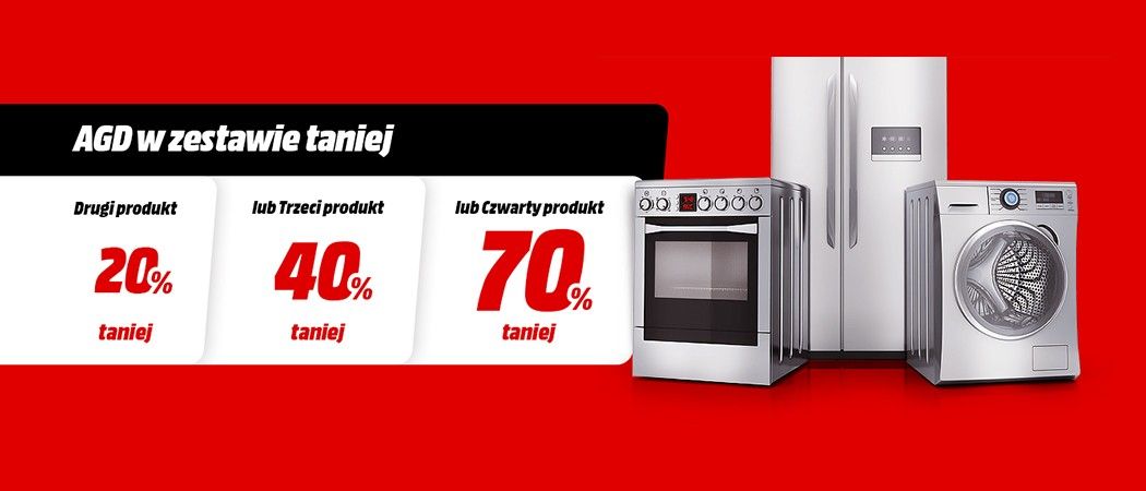 Promocja "Więcej kupujesz więcej zyskujesz" w Media Markt - nawet do 70% rabatu na AGD!