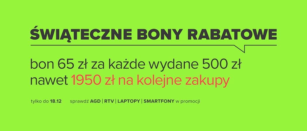 Kup wybrany sprzęt AGD i zyskaj nawet do 1950 zł rabatu w promocji "Świąteczne bony rabatowe" w Neonet!