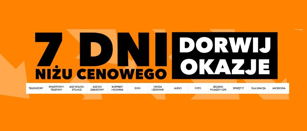 Promocja 7 DNI NIŻU CENOWEGO w RTV EURO AGD - kup jeszcze taniej wybrane AGD!