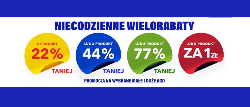 Promocja w RTV EURO AGD - kup wybrane AGD i zyskaj rabat na jeden ze sprzęt&oacute;w lub piąte AGD za 1 zł!