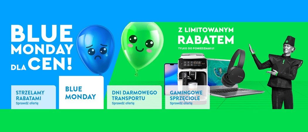Promocja BLUE MONDAY DLA CEN w Ole Ole - kup promocyjne małe AGD taniej z kuponem rabatowym!