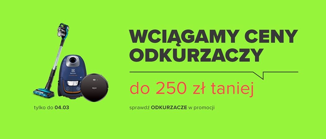 Promocja AGD na odkurzacze - kup wybrany odkurzacz taniej z kodem rabatowym!