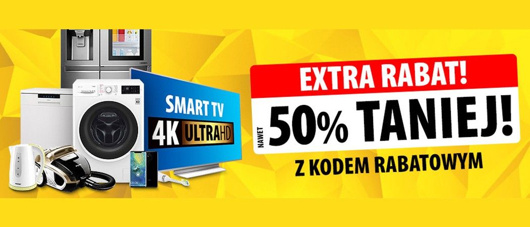Kup wybrany sprzęt AGD z rabatem nawet do 50% w promocji "Extra rabat" w Media Expert!