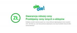 Gwarancja niskich cen Ole Ole